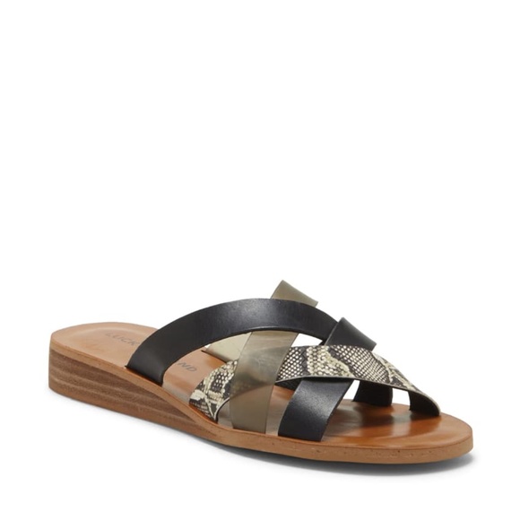 Lucky Brand Hallisa Leather Slide Sandal - Picture 1 of 5